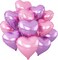 12-Pack 18in Pink & Purple Heart Foil Balloons – Party Decor for Baby Shower, Birthday & Wedding